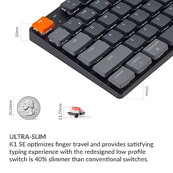 キーボード Bluetooth「Keychron K1」Mac/Windows Amazon.com: Keychron K1 SE, 87 Keys Ultra-Slim Wireless